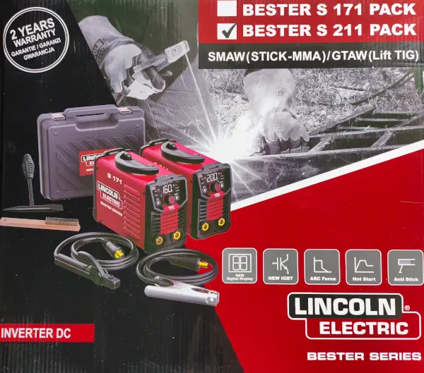 Packaging du Lincoln Electric Bester S 211
