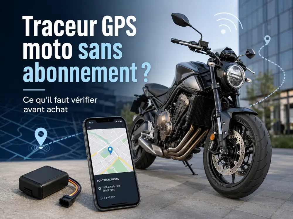 Traceur GPS pour moto et véhicule, sans abonnement et autonome