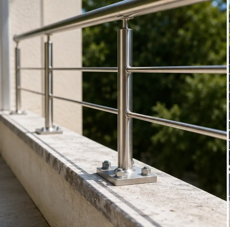 Image par OpenClipart-Vectors de Pixabay Garde corps ancré dans le béton avec scellement chimique