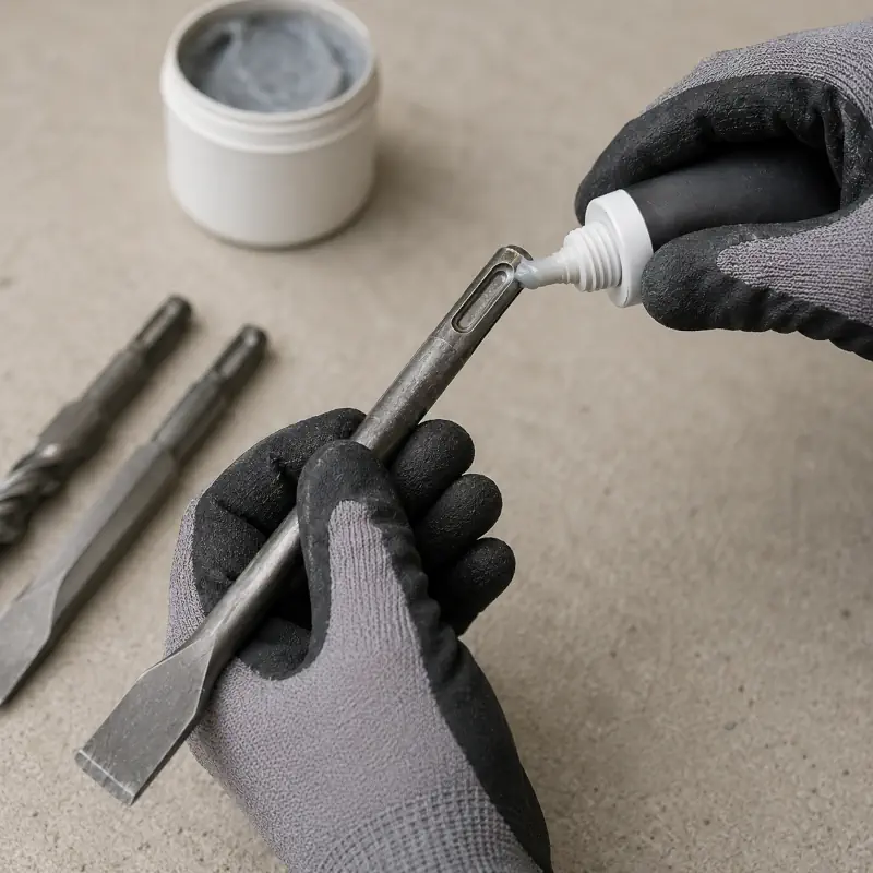 Graisser l'embout SDS pour perforateur