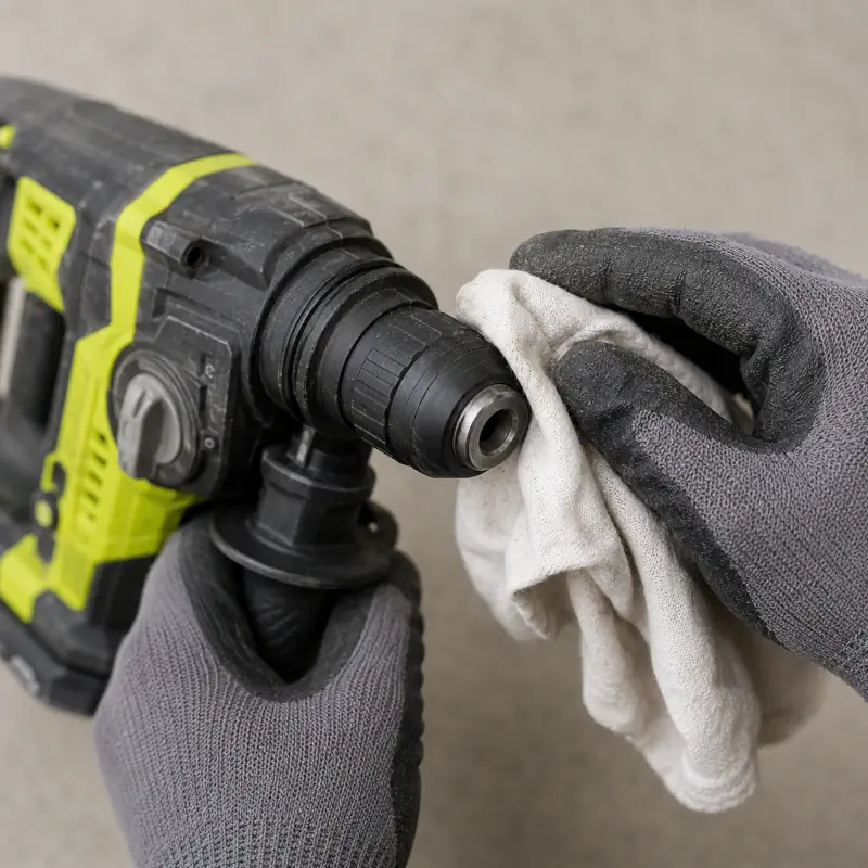 Nettoyage du mandrin d'un perforateur