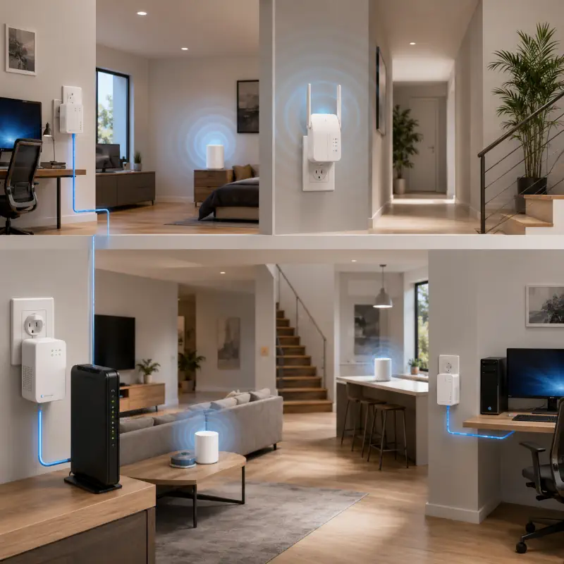 Solutions d'extension du signal Wi-Fi et internet à la maison