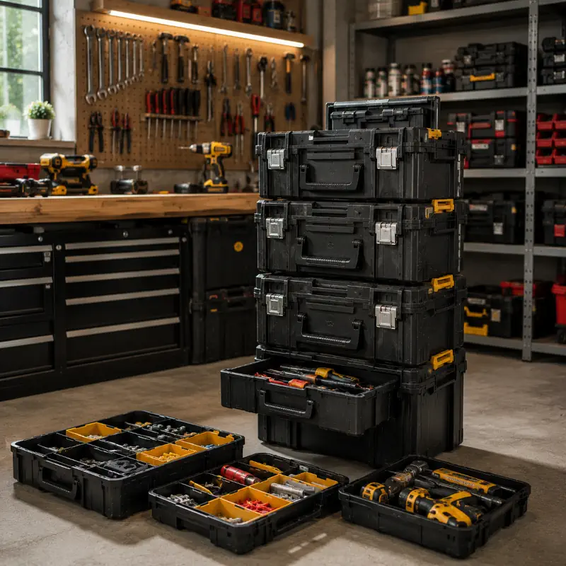 Un atelier fixe qui utilise un système de rangement modulaire Pro-Stack