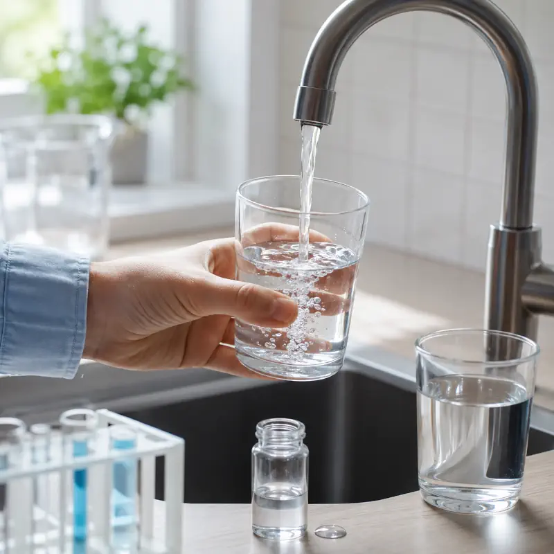 Contenu de l'eau du robinet