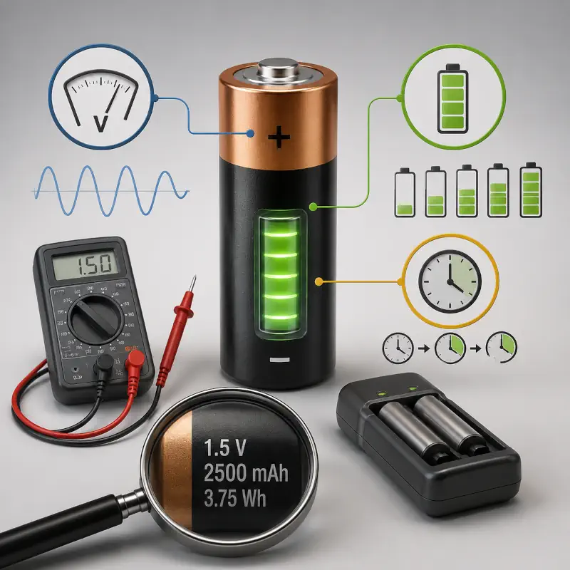 Indications sur les piles et batteries